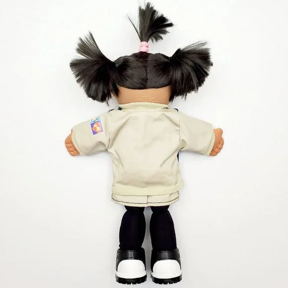 1995 CABBAGE PATCH KIDS Vintage Doll Figure Outfit Brown Hair Green Eyes Mattel - Picture 7 of 15